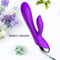 Pleasure 12 Frequency Cordless Quiet Dual Motor USB Rechargable Waterproof Soft Rábbit Víbràtòr Recharging Wand Massager Thrusting Silicone Color Pink