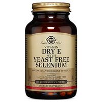 Solgar – Dry Vitamin E with Yeast Free-Selenium, 100 Vegetable Capsules