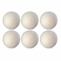 Wool Dryer Balls, Premium Reusable Natural Fabric Softener,Reduce Wrinkles,Saves Drying Time, 6cm Dryer Balls Better Alternative Softener, 6 Pack 100% Natural New Zealand Wool to Core