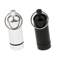 NATFUR 2pcs Airtight Pill Tablet Container Match Case Box Holder Keychain Elegant Key-Chain Perfect for Gift Novelty Great Fine Lovely Beauteous