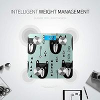 Bluetooth Weight Scale Cartoon Cute Black Bear Animal Tie Love Scale with Body Fat Body Fat Composition Monitor Analyzer with Smartphone App for Body Management-396 Lbs