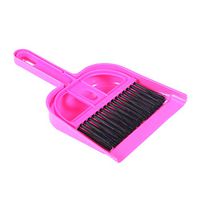 Toyvian Mini Broom Brush and Dustpan Set Desktop Sweep Cleaning Brush Dustpan Rosy