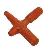 Thai Traditional Reflexology Hand & Foot Massage Tool X -Shape Massager Press Point Red Wood