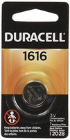 Duracell DL1616BPK Lithium Coin Battery, 1616 Size, 3V, 55 mAh Capacity (Case of 6)