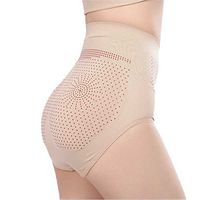 PU LifeStyle Self Breathing Fabric Magnetic Slimming Panties, Beige, Medium, 0.13 Pound