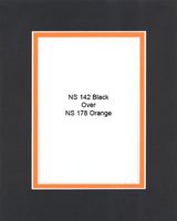 Pack of 20 11x14 Black/Orange Double Mats Mattes with White Core Bevel Cut for 8x10 Photo + Backing + Bags