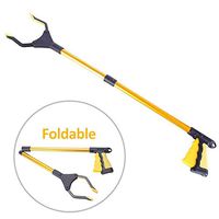 32" Grabber Reacher Tool, Folding Pick Up Tool, Lightweight Extra Long Handy Trash Claw Grabber, Reaching Assist Tool for Trash Pick Up
