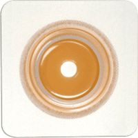 Genairex Securi-T Two-Piece Standard Wear Cut-to-fit Wafer with Flange and White Tape Collar 1-3/4" Flange Square, 4" x 4" (Box of 10 Each)