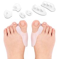 Bunion Guard Hammer Toe Straightener Kit, Toe Separator Big Toe Straightener for Treating a Hammer Toe, Bunion, Overlapping Toe and Crooked Toe for Day and Night Use, Fits Men and Women（2 Pairs）