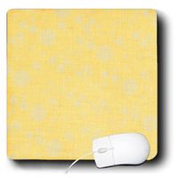 3dRose LLC 8 x 8 x 0.25 Inches Mouse Pad, Off White Dots on Yellow (mp_44293_1)