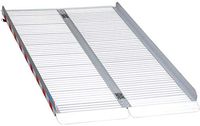 Ruedamann 5' x 33.4" Portable Wheelchair Ramp,Wider Aluminum Ramp Folding Ramp for Home,Steps,Stairs,Doorways,Non-Skid Surface,Holds up to 800 lbs (MR607X-5)