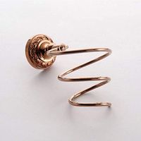 LIUCS Copper hairdryer Holder, Rose Gold Wall Hair Dryer Holder, Bathroom Accessories, Suitable for Hair Salon, Hotel, Shower and so on.