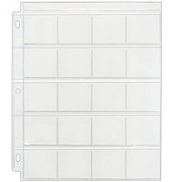 Clear File - Coin & Slide Page for 3-Ring Binders - Poly Archival-Safe Plastic - 100-Pack - 210100B - 21B