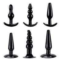 6pcs Silicone Beaded B'ut.t Pùgs Massager ańus Plúg Pleasure Sxx Toy for Women Men