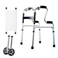 XHRHao Foldable Walker 5 Adjustable Height Levels(70-80cm) Made of Aluminum Alloy Rollator Lightweight with Shower Chair Fuction Portable Walk Assist for Elderly (Color : Silver)