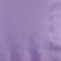 Creative Converting Touch of Color 2-Ply 50 Count Paper Beverage Napkins, Luscious Lavender