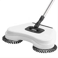 Sweeper Hand push vacuum cleaner Household sweeping mopping machine (Color : White)