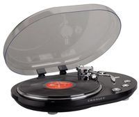 Crosley CR6004A-BK Oval USB Turntable (Black)