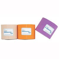 SPOR KINEMETIC TEX Sports Elastic Kinesiology Tape For Muscle Pain Relief and Support 5cmx3.5cm 3Rolls (Orange,Beige,Purple)