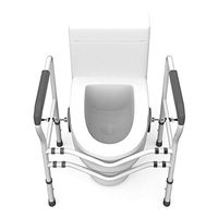 XF Elderly Toilet Handrail Shelf, Toilet Toilet Lift Frame Safety Handrail for Pregnant Women, Blue Gray (Color : Gray)