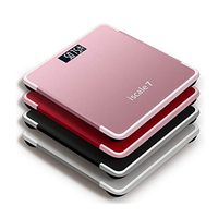 Weighing,Digital Body Weight Bathroom，Weighing Scale， Scale with Step-On Technology, Precision Digital Bathroom Scales, Easy-to-Read Backlight, Glass Top, 400 Pounds Scales/180kg (Color : Red)