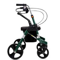 Compact Rolling Petite Walker Double Brake System, Foldable Drive Walking Aids, Lightweight Walking Aids 4 Wheels Portable, Used for Seniors Walking,Green
