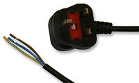 Lead UK Plug-Bare END 13A 2M BLK