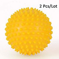 Jkhome Spiky Massage Ball for Deep Tissue Body Back Foot Shoulder Neck Hands Pain Relief Plantar Fasciitis Compact Muscle Roller Trigger Point Therapy Sport Yoga (2 Pcs, Light Blue, 7cm, 2.75inch)