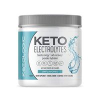 KetoLogic Keto Electrolyte Powder: Sugar Free Electrolyte Supplement for Rapid Hydration, Recovery, Cramps & Energy Boost | NO Carbs, NO Calories, NO Artificial Sweeteners | Unflavored - 45 Serve
