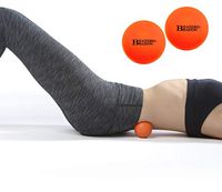 Branded Boards, Lacrosse Massage Balls deep Tissue Set - Massage Lacrosse Ball for myofascial Release, Sciatic, Plantar Fasciitis Therapy, Trigger Points, Muscle Knots and Yoga. (2 Orange Balls)