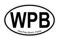 Slap-Art WPB West Palm Beach FL Oval Vinyl Decal Sticker