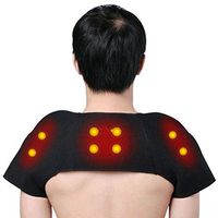 Shoulder Brace Double Shoulder Support Magnet self-Heating for Frozen Shoulder Pain Relief, Torn Rotator Cuff, Dislocated AC Joint, Sprain, Tendinitis,Black,M