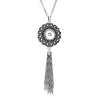 New Sale Charm Key Pendant Necklace Drills Fit 18mm Noosa Snaps Button YSDZ04 Woman Pretty Bright Cute Stylish For gift Simple Lovely Cheap Elegant Jewerly
