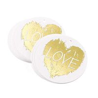Hortense B. Hewitt Brush of Love Round Favor Tags - 2 1/2 x 2 1/2in. - 50 Pack