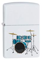 Zippo Lighter: Drum Set - White Matte 80163