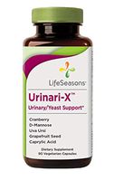 LifeSeasons - Urinari-X - Natural Urinary Tract and Yeast Support Supplement - Contains Uva Ursi, Cranberry and D-Mannose - 90 Capsules