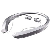 QT S HBS 910 CSR Tone+ Latest V4.1 Wireless Bluetooth Headphones Sports Neckband Mic Noise Cancelling HD Stereo, Sweat Proof Earphone Sets (Comparable LG Harman/Kardon) (Silver)