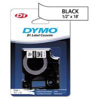 DYMO 16955 D1 High-Performance Polyester Permanent Label Tape, 1/2-Inch x 18 ft, Black on White