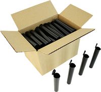 Black Pre-Roll Tubes - 109mm - King Size Pop Top Bottles - #PRT109BK - Set of 50