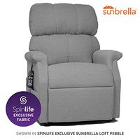 Golden Technologies Comforter PR-505 Infinite Position Zero Gravity Lift Chair Recliner, Sunbrella Loft Pebble, Medium Extra Wide
