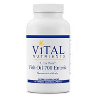 Vital Nutrients - Ultra Pure Fish Oil 700 Enteric (Pharmaceutical Grade) - Hi-Potency Wild Caught Deep Sea Fish Oil, Cardiovascular Support with EPA and DHA - 90 Enteric Coated Capsules per Bottle