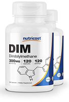Nutricost DIM (Diindolylmethane) 300mg, 120 Capsules with BioPerine (2 Bottles)