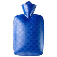 YUN Hot Water Bottle Water Injection Explosion-Proof Rubber Irrigation Hand Warmer Large Water Heating Water Bag (Color : Blue)