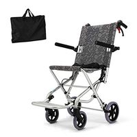 Oceanindw Foldable Wheelchair - Lightweight Aluminium Frame, Tight Portable Attendant-Propelled Wheelchairs, Compact Wheelchair for Elderly and Handicapped