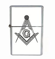 Freemason Flip Top Oil Lighter R1 Smoking Cigarette Silver Case Included