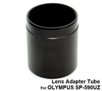 Janco 55mm lens adapter replaces OLYMPUS CLA-11 for SP-590 UZ digital camera to use the OLYMPUS TCON-17 telephoto lens