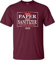 Go All Out Large Maroon Adult Toilet Paper Hand Sanitizer Make America Clean Again T-Shirt