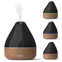Pure Enrichment PureSpa Natural Essential Oil Diffuser (Black) – 200ml Water Tank Lasts Up to 10 Hours with Soft Color-Changing Lights and Auto Safety Shut-Off