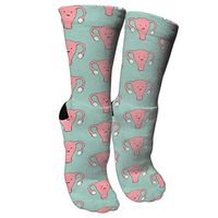 antspuent Uterus Pink Compression Socks Athletic Cotton Crew Socks Multi Performance Outdoor Sports Hiking Casual Socks