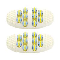 HSRG Portable Oval Rolling Wheel Foot Massager Foot Care Stress Pain Relief Tools,2 Pack